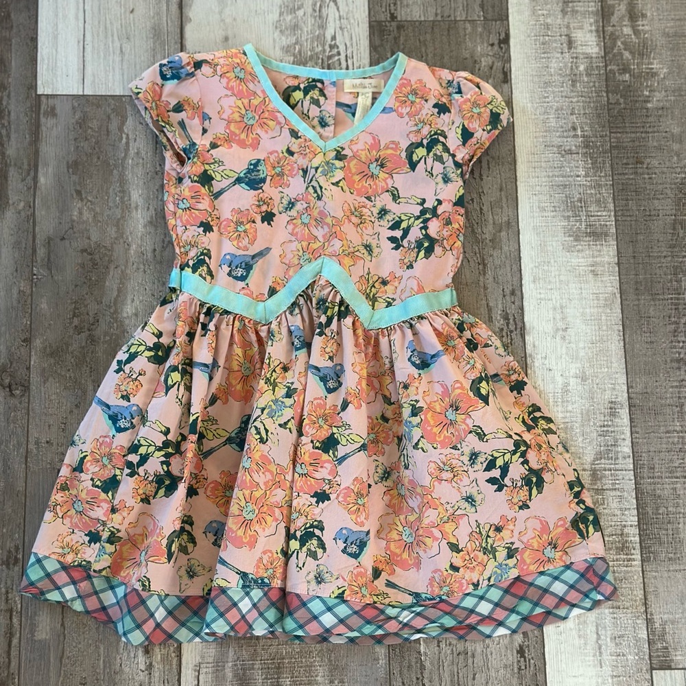 Matilda Jane Pink and Green Casual Dress